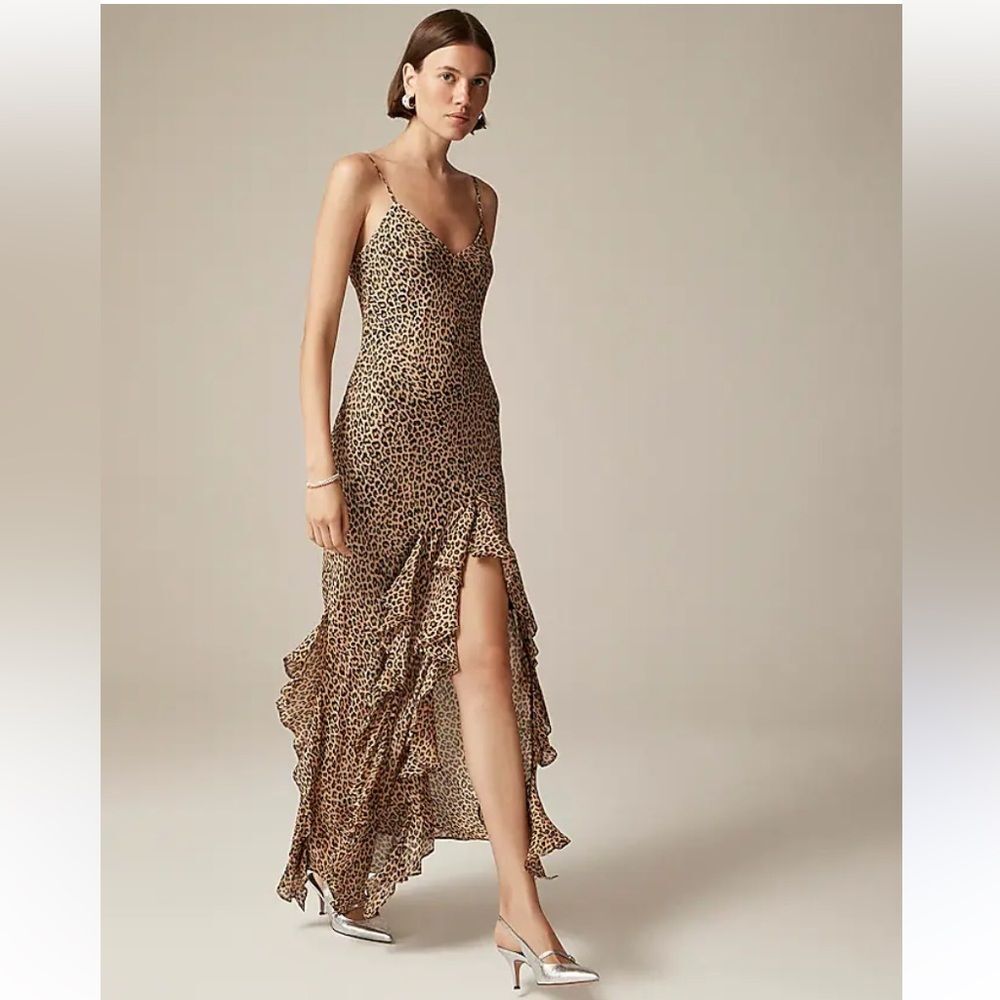 J. Crew Leopard Print Maxi Dress